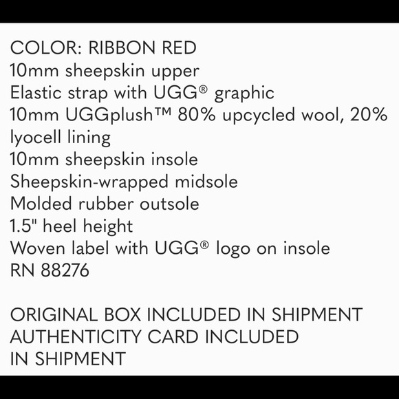 ♥️UGGs - Red Cute! FLUFF Slides - Comfy & Cozy - Picture 13 of 13